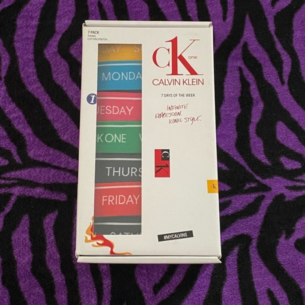 CALVIN KLEIN CK One Days Of The Week Thong Underwear QF5937